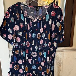 Colorful Ice Cream Print Women's Top